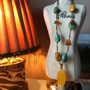 SILPADA .925 Amber and Turquoise necklace